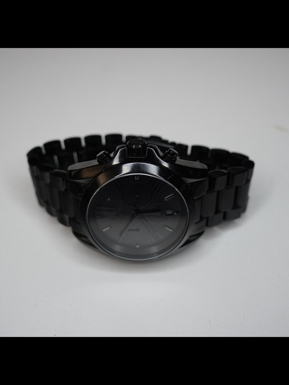 Michael Kors MK5550 Bradshaw Black Dial Analog Day/Date Watch - Picture 4 of 7